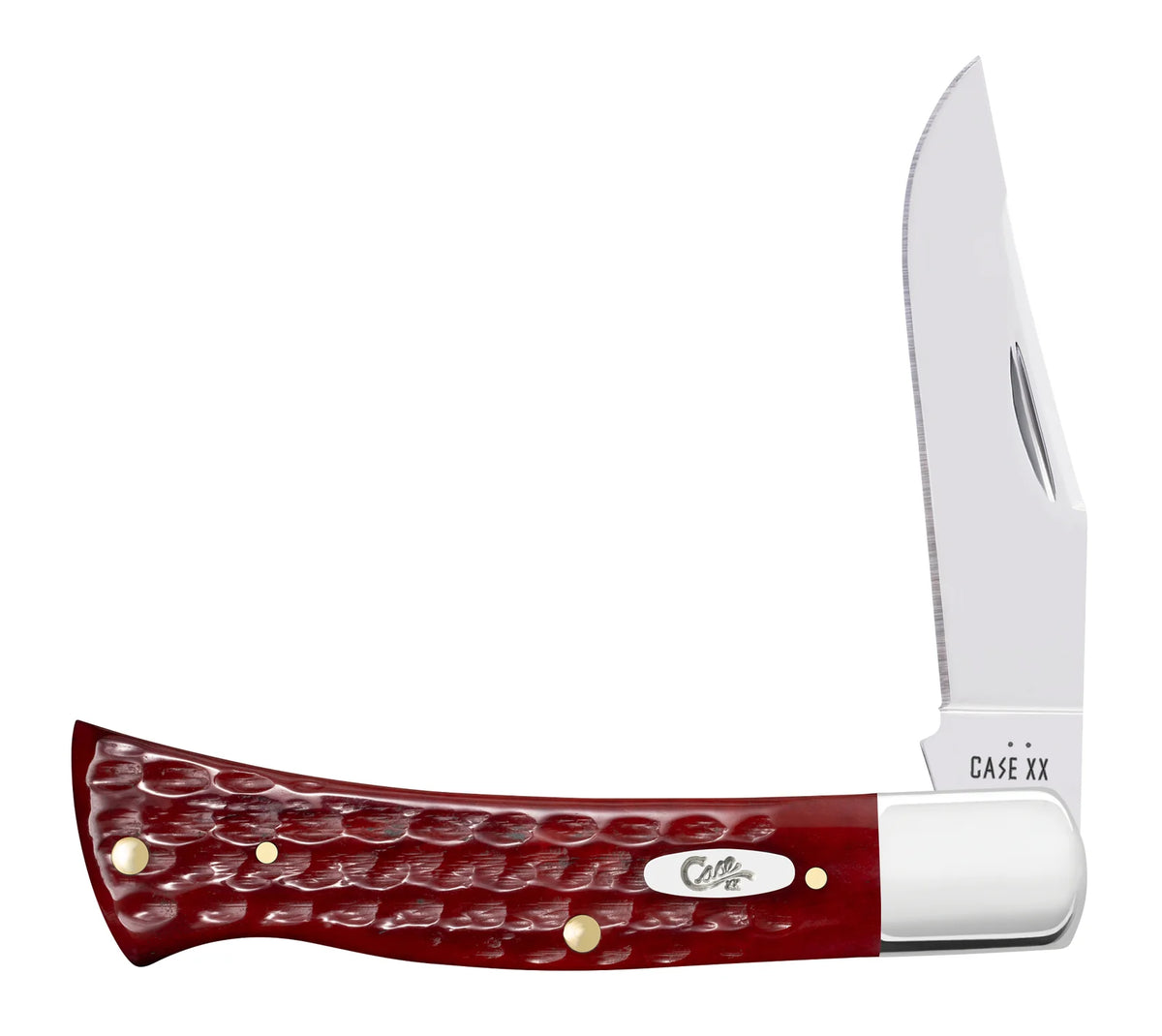 Case  Pocket Worn Old Red Bone Pocket Knife