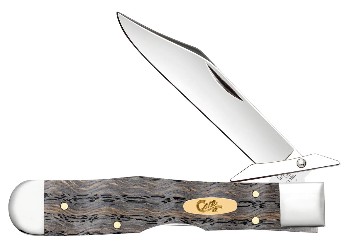 Case  Black Curly Oak Wood Pocket Knife