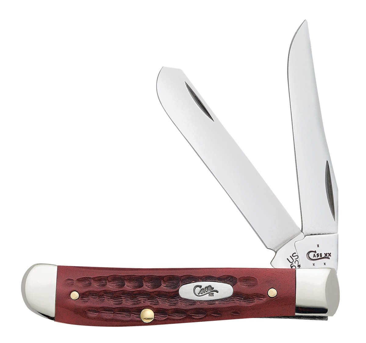 Case  Pocket Worn Old Red Bone Pocket Knife