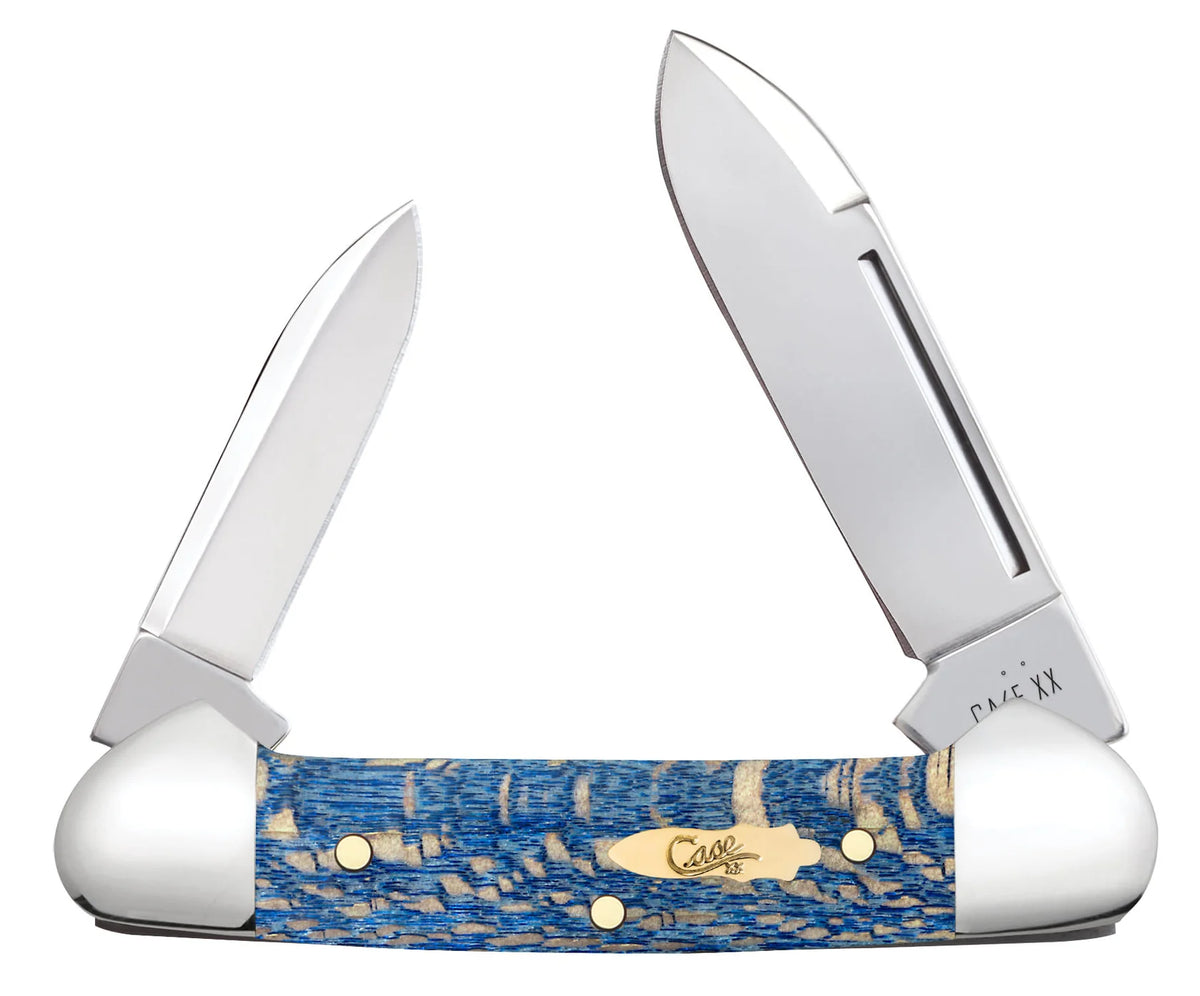 Case  Blue Sycamore Wood Pocket Knife