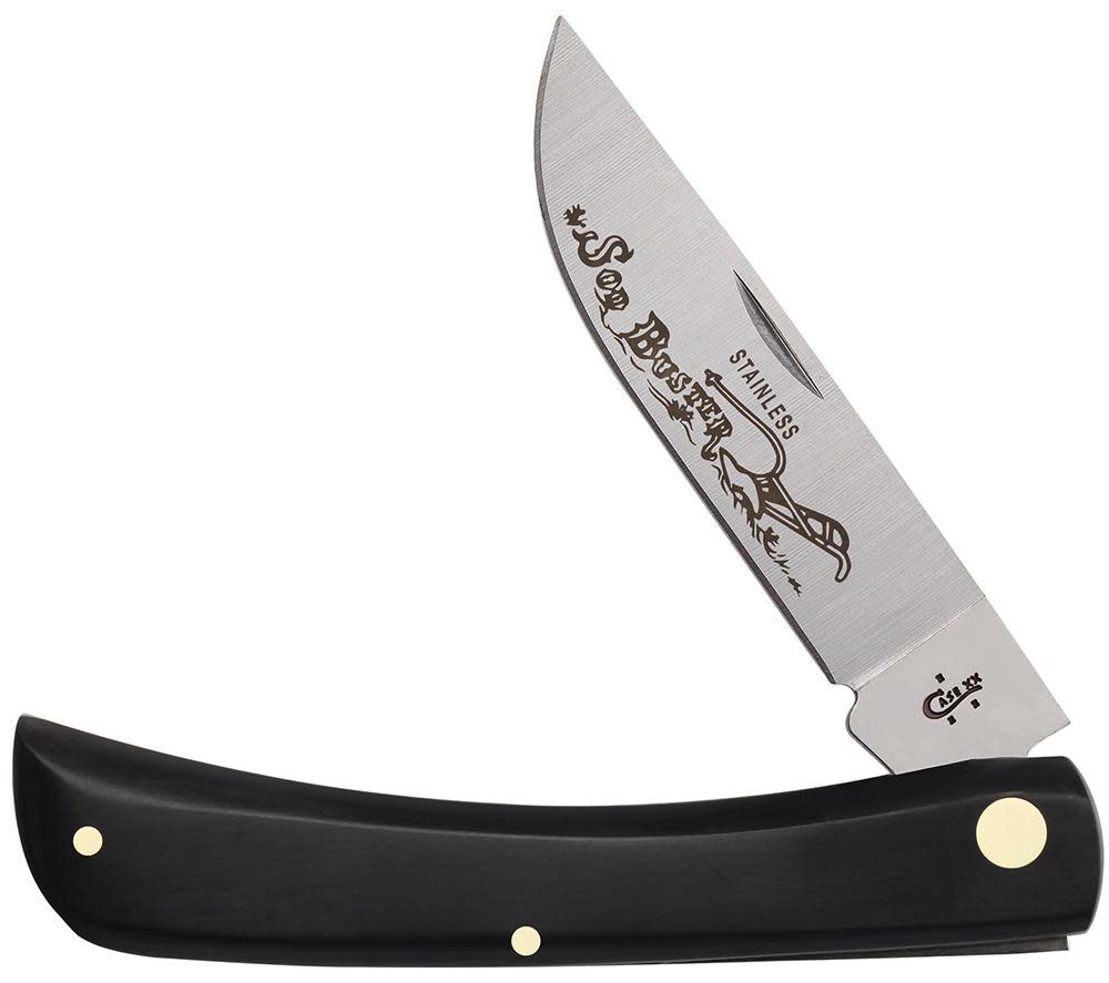 Case Smooth Black Synthetic Pocket Knife