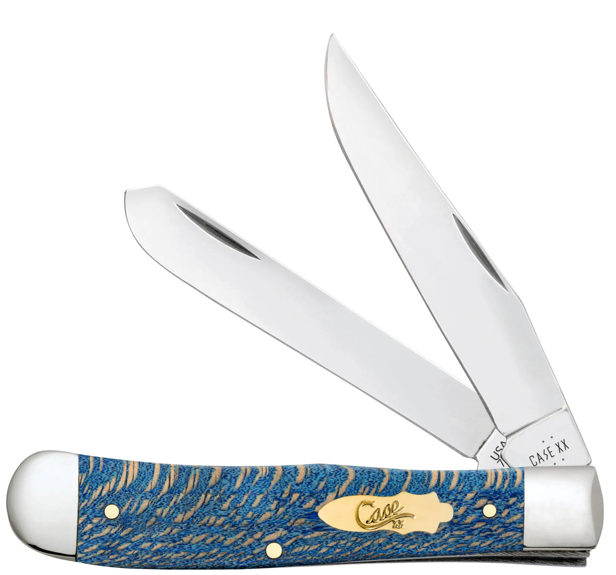 Case  Blue Sycamore Wood Pocket Knife