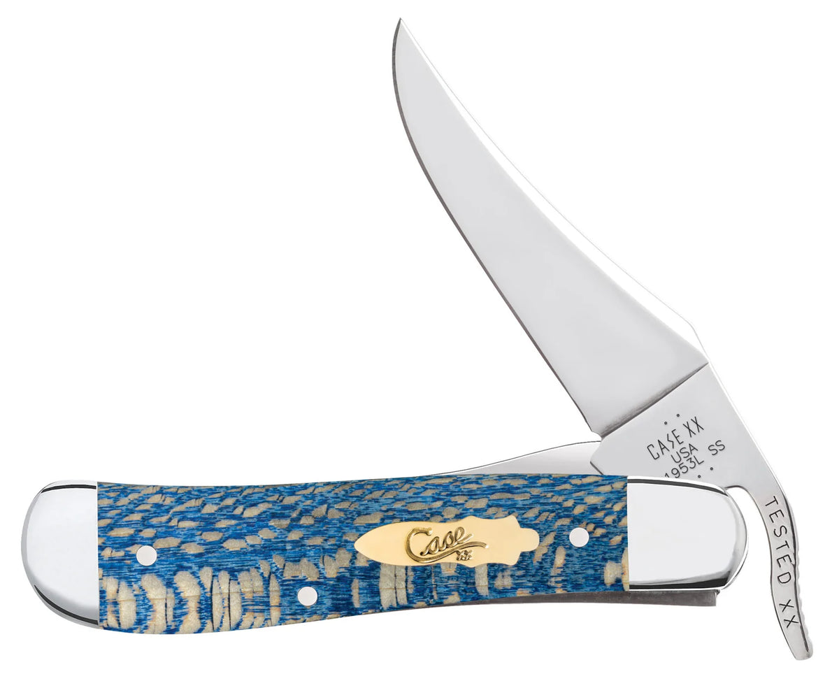 Case  Blue Sycamore Wood Pocket Knife